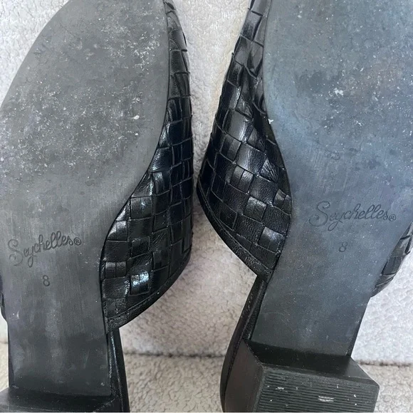 Seychelles Black Woven Leather Mules - Picture 5 of 5